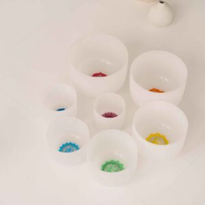 Full Chakra set of crystal bowls