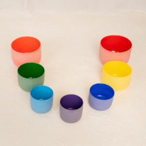 Chakra Colored Crystal Singing Bowls Set | 432 Hz